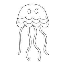 Coloring page: Jellyfish (Animals) #20415 - Free Printable Coloring Pages