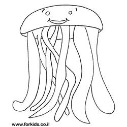 Coloring page: Jellyfish (Animals) #20430 - Free Printable Coloring Pages