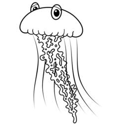 Coloring page: Jellyfish (Animals) #20449 - Free Printable Coloring Pages