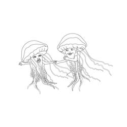Coloring page: Jellyfish (Animals) #20467 - Free Printable Coloring Pages
