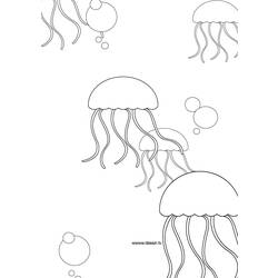 Coloring page: Jellyfish (Animals) #20481 - Free Printable Coloring Pages