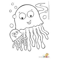 Coloring page: Jellyfish (Animals) #20544 - Printable Coloring Pages