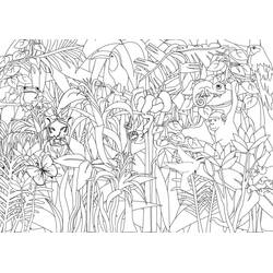 Jungle (Animals) coloring page #181010 to print and color