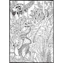 Jungle (Animals) coloring page #181011 to print and color