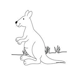 Coloring page: Kangaroo (Animals) #9106 - Printable coloring pages