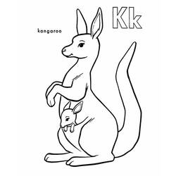 Coloring page: Kangaroo (Animals) #9122 - Printable coloring pages