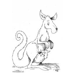 Coloring page: Kangaroo (Animals) #9147 - Free Printable Coloring Pages