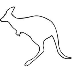 Coloring page: Kangaroo (Animals) #9149 - Printable coloring pages