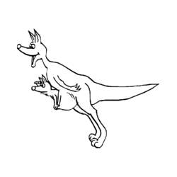 Coloring page: Kangaroo (Animals) #9160 - Free Printable Coloring Pages