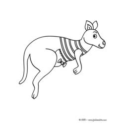 Coloring page: Kangaroo (Animals) #9187 - Free Printable Coloring Pages