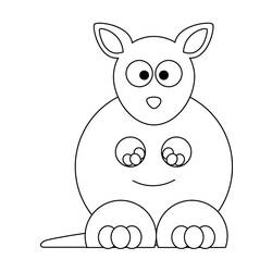 Coloring page: Kangaroo (Animals) #9189 - Free Printable Coloring Pages