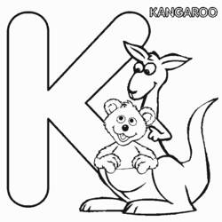 Coloring page: Kangaroo (Animals) #9212 - Free Printable Coloring Pages