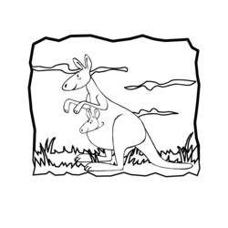 Coloring page: Kangaroo (Animals) #9251 - Free Printable Coloring Pages