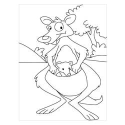 Coloring page: Kangaroo (Animals) #9258 - Free Printable Coloring Pages