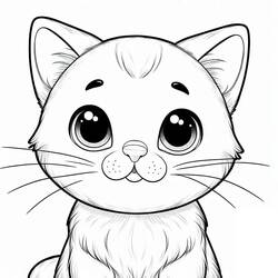 Coloring page: Kawaii Cat (Animals) #216265 - Free Printable Coloring Pages