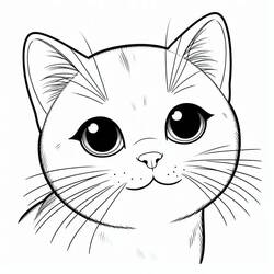 Coloring page: Kawaii Cat (Animals) #216267 - Free Printable Coloring Pages