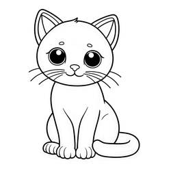 Coloring page: Kawaii Cat (Animals) #216268 - Free Printable Coloring Pages