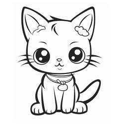 Coloring page: Kawaii Cat (Animals) #216293 - Free Printable Coloring Pages