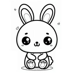 Coloring page: Kawaii Rabbit (Animals) #219208 - Free Printable Coloring Pages