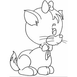 Kitten (Animals) coloring page #176599 to print and color