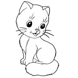 Kitten (Animals) coloring page #176607 to print and color