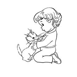 Coloring page: Kitten (Animals) #18034 - Free Printable Coloring Pages