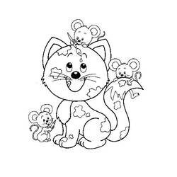 Coloring page: Kitten (Animals) #18041 - Free Printable Coloring Pages