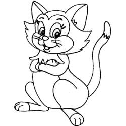 Coloring page: Kitten (Animals) #18048 - Free Printable Coloring Pages