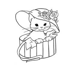 Coloring page: Kitten (Animals) #18060 - Printable coloring pages