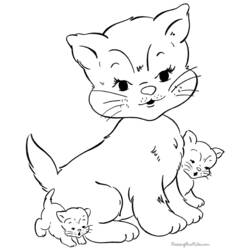 Coloring page: Kitten (Animals) #18064 - Free Printable Coloring Pages