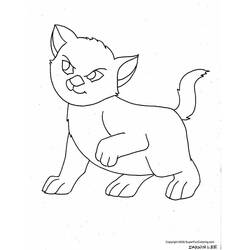 Coloring page: Kitten (Animals) #18069 - Free Printable Coloring Pages