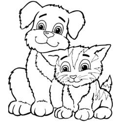 Coloring page: Kitten (Animals) #18080 - Free Printable Coloring Pages