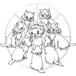 Coloring page: Kitten (Animals) #18091 - Free Printable Coloring Pages