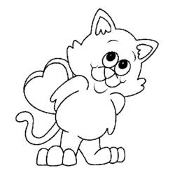 Coloring page: Kitten (Animals) #18129 - Free Printable Coloring Pages