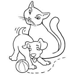 Coloring page: Kitten (Animals) #18132 - Free Printable Coloring Pages