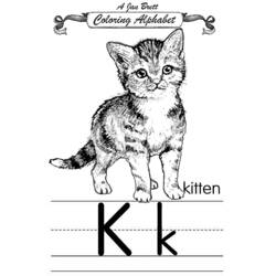 Coloring page: Kitten (Animals) #18140 - Free Printable Coloring Pages