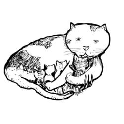 Coloring page: Kitten (Animals) #18145 - Free Printable Coloring Pages