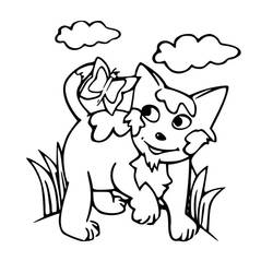 Coloring page: Kitten (Animals) #18155 - Free Printable Coloring Pages