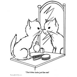 Coloring page: Kitten (Animals) #18176 - Free Printable Coloring Pages