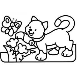 Coloring page: Kitten (Animals) #18202 - Printable coloring pages
