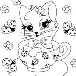 Kitten (Animals) coloring page #215368 to print and color