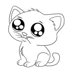 Kitten (Animals) coloring page #215376 to print and color