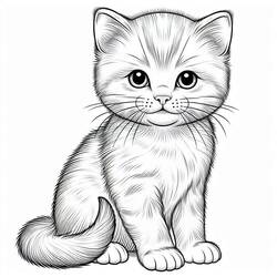Kitten (Animals) coloring page #215383 to print and color