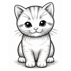 Kitten (Animals) coloring page #215385 to print and color