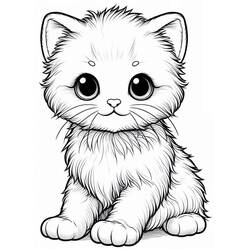 Kitten (Animals) coloring page #215386 to print and color