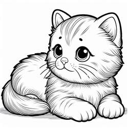 Kitten (Animals) coloring page #215388 to print and color