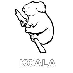 Coloring page: Koala (Animals) #9352 - Free Printable Coloring Pages