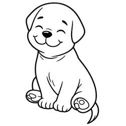 Labrador (Animals) coloring page #220726 to print and color