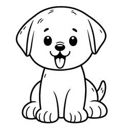 Labrador (Animals) coloring page #220731 to print and color