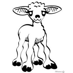 Coloring page: Lamb (Animals) #221 - Printable coloring pages